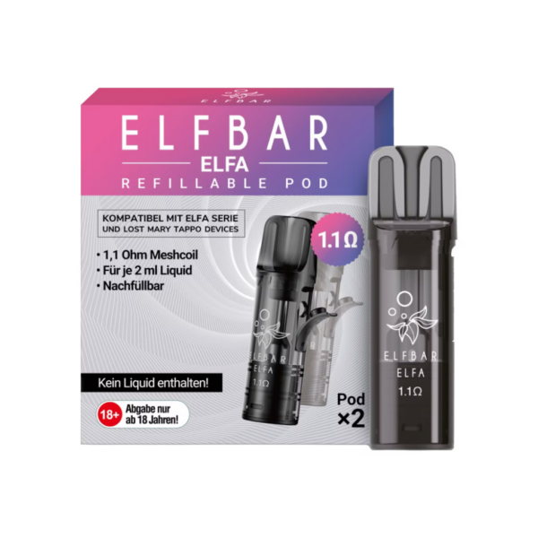 Elfbar Pod 2er Pack - Leerpod zum befüllen - 2 ml (Elfa & Lost Mary)