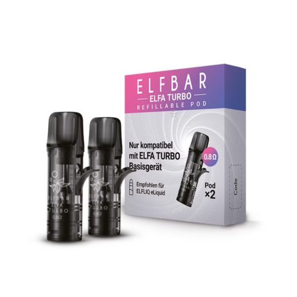 ELFBAR ELFA Turbo Pod 2er Pack - Leerpod zum befüllen - 2 ml