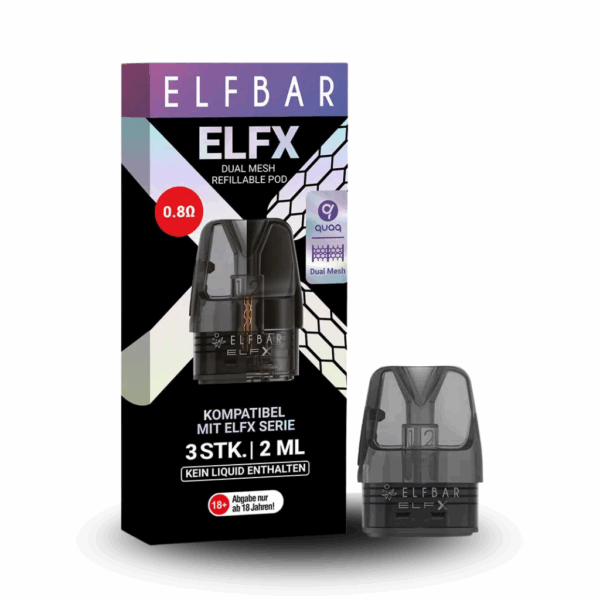 Elfx Pod 0,8 Ohm Leerpod zum befüllen 2ml (3er Pack)
