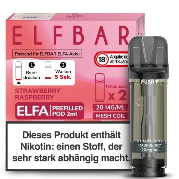 ELFBAR ELFA POD - Strawberry Raspberry